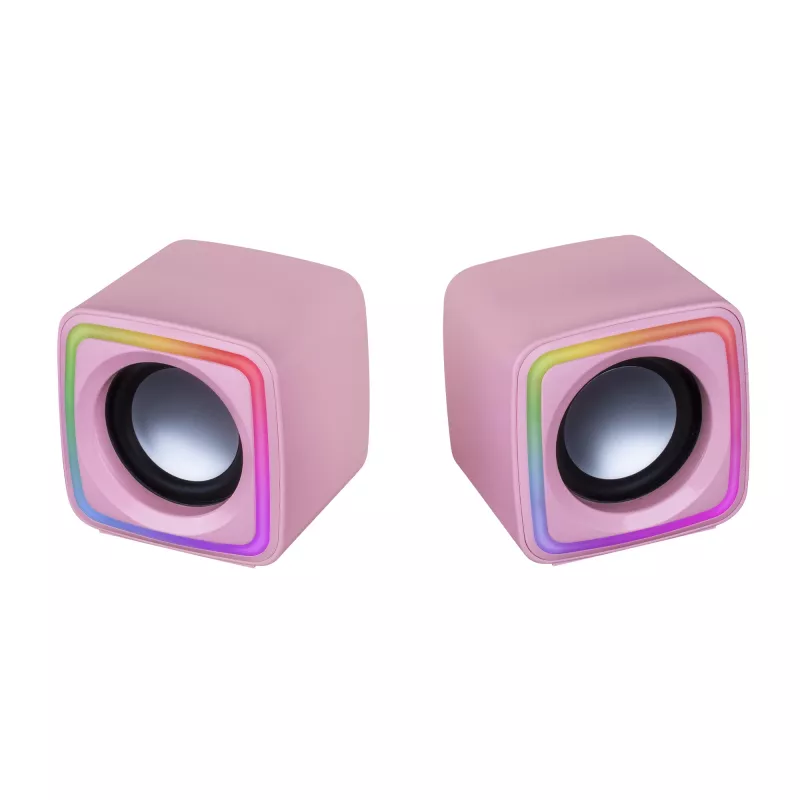 Mars Gaming MSCUBEP pinkki kompakti RGB-pelikaiutin 8W DSP-ääniprosessori
