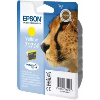 Epson Cheetah yksittäispakkaus keltainen T0714 DURABrite Ultra muste