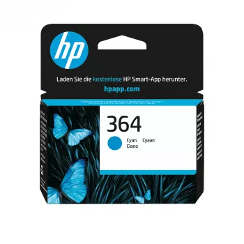 HP 364 syaani alkuperäinen mustekasetti, syaani, 1 kpl, 300 sivua