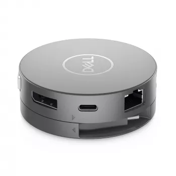 DELL Pro 7-in-1 USB-C Travel Hub - DA310, langallinen, USB 3.2 Gen 2 (3.1 Gen 2) Type-C, 10,100,1 000 Mbit/s, hopea, 3 840 x 2 160 pikseliä, 1 920 x 1 080 pikseliä