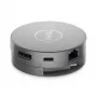 DELL Pro 7-in-1 USB-C Travel Hub - DA310, langallinen, USB 3.2 Gen 2 (3.1 Gen 2) Type-C, 10,100,1 000 Mbit/s, hopea, 3 840 x 2 160 pikseliä, 1 920 x 1 080 pikseliä