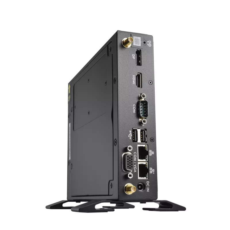 Shuttle XPC ohut barebone DS50U, Intel Celeron 7305, 2x LAN (1x 2.5Gbit, 1x 1Gbit), 1x COM, 1x HDMI, 1x DP, 1x VGA, tuuletinon, 24/7 jatkuva käyttö