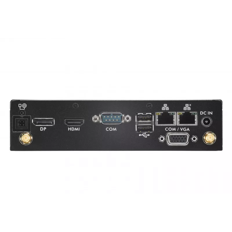 Shuttle XPC ohut barebone DS50U, Intel Celeron 7305, 2x LAN (1x 2.5Gbit, 1x 1Gbit), 1x COM, 1x HDMI, 1x DP, 1x VGA, tuuletinon, 24/7 jatkuva käyttö