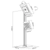 Tabletin lattiateline MACLEAN MC-867B varkaudenestolla iPad Pro 12.9 Gen 3:lle