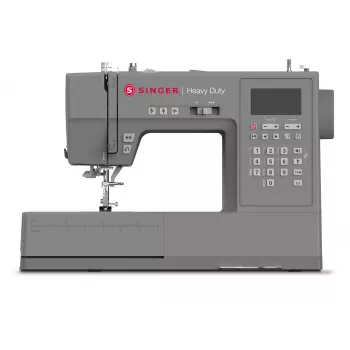 Singer HD6805C Heavy Duty tietokoneompelukone, 586 ommelta, 9 napinläpeä, harmaa