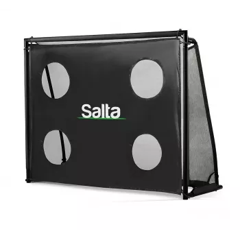 Vapaasti seisova jalkapallomaali Salta 5125 lapsille musta 220x80x170 cm