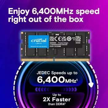 Kannettavan tietokoneen muisti DDR5 CSODIMM 32GB (1*32GB)/6400 CL52