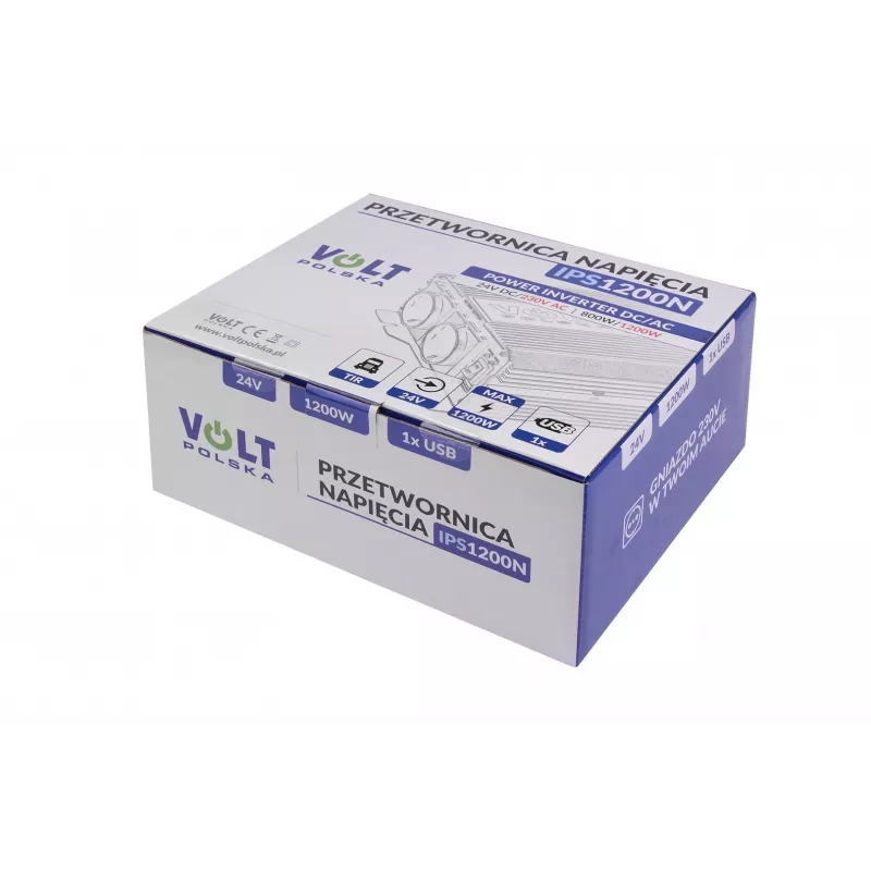 Jännitemuunnin Volt 800/1200W 24V–230V malli 20039