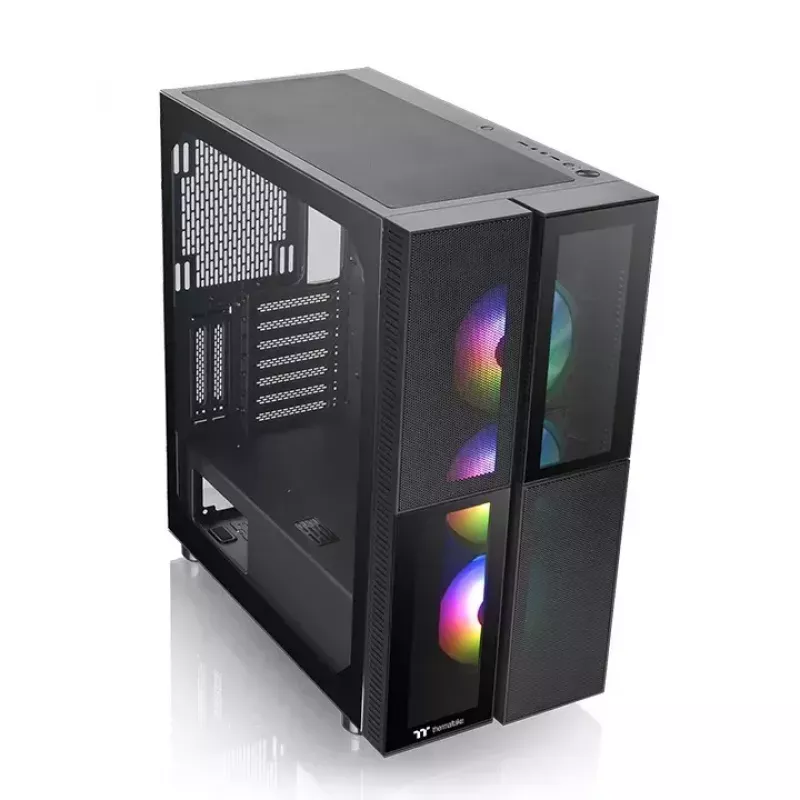 Thermaltake Versa T26 TG ARGB Midi Tower -tietokonekotelo musta