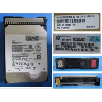 HPE - kiintolevy - 10 TB - 3,5 inch LFF (8,9 cm LFF) - SATA 6Gb/s - 7200 kierr./min