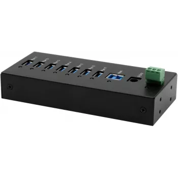 USB-keskitin Exsys EX-11247HMS 7-porttinen DIN-kisko 15 kV ESD-suojaus