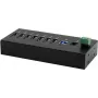 USB-keskitin Exsys EX-11247HMS 7-porttinen DIN-kisko 15 kV ESD-suojaus