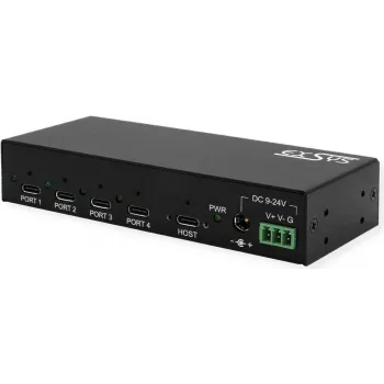 EXSYS EX-12294HMS USB 3.2 Gen 2 metallikeskitin, 4-porttinen (4x USB-C)