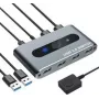 Techly USB 3.0 -kytkin 2 PC-tuloa 4 lähtöä - 4-porttinen - USB 2.0