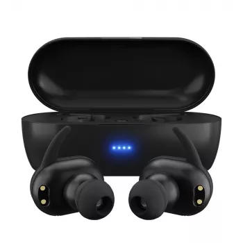 MAXELL MINI DUO langattomat nappikuulokkeet latauskotelolla musta