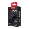 MAXELL MINI DUO langattomat nappikuulokkeet latauskotelolla musta
