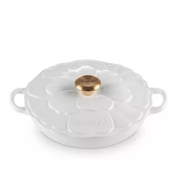 Le Creuset Gourmet Professional -kattila kukka 26 cm valkoinen