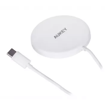 AUEKY Aircore Magnetic LC-A1 langaton magneettilaturi QI USB-C 15W valkoinen