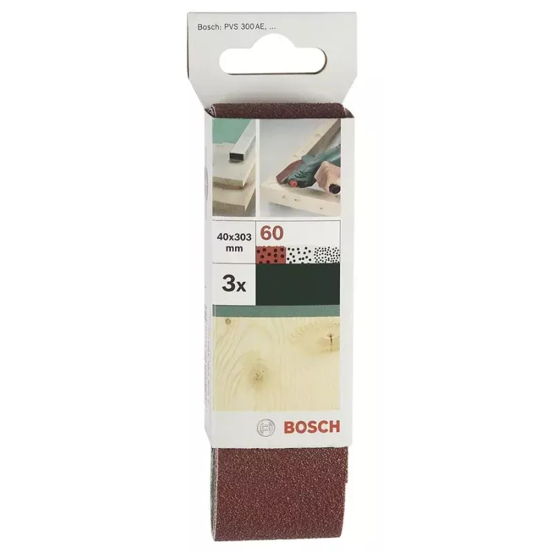 Bosch hiomanauhasarja, karkeus 60/80/120, 303 x 40 mm