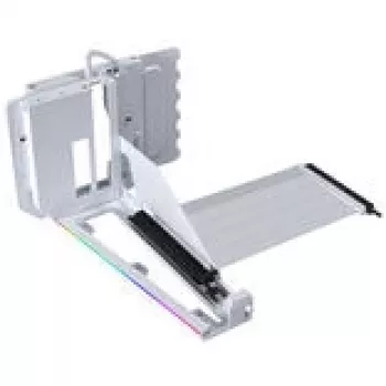 Pystysuuntainen GPU-asennussarja Lian Li G89.VG4-5-V4W.00 PCIe 5.0 -riserkaapelilla, valkoinen