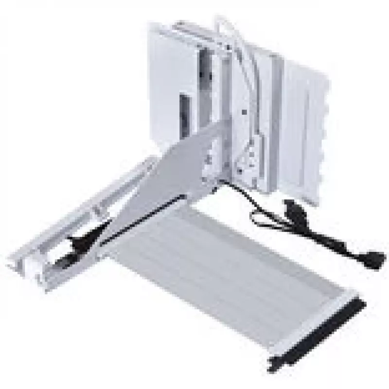 Pystysuuntainen GPU-asennussarja Lian Li G89.VG4-5-V4W.00 PCIe 5.0 -riserkaapelilla, valkoinen