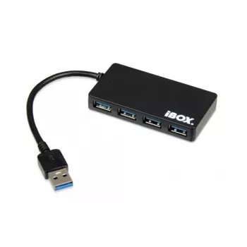 iBox IUH3F56 USB-keskitin USB 3.2 Gen 1 (3.1 Gen 1) Type-A 5000 Mbit/s musta