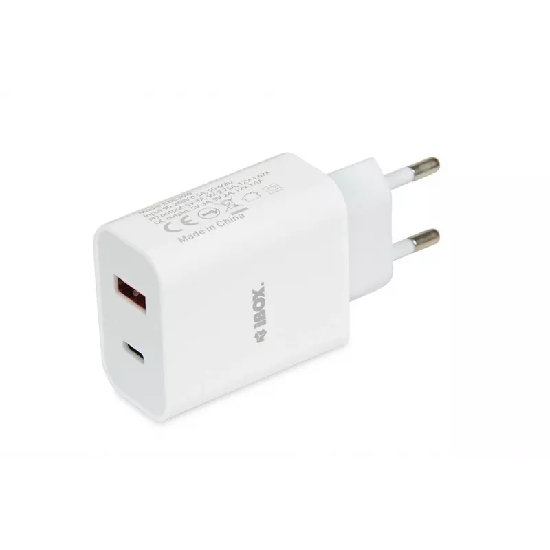 Sisälaturi iBox C-36 yleislaturi valkoinen USB-pikalataus