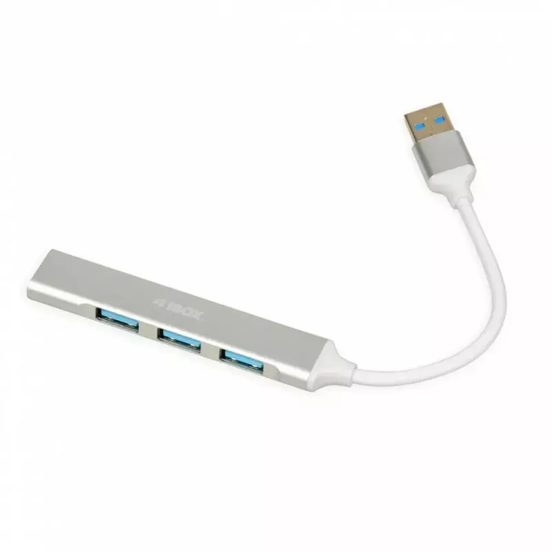 USB-keskitin IBOX IUH3FAS — 1× USB 3.0, 3× USB 2.0