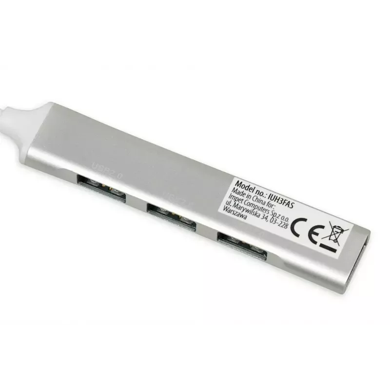 USB-keskitin IBOX IUH3FAS — 1× USB 3.0, 3× USB 2.0