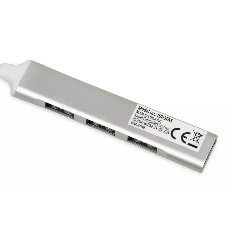 USB-keskitin IBOX IUH3FAS — 1× USB 3.0, 3× USB 2.0