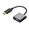 DisplayPort–VGA-sovitin IBOX IADPVGA, DisplayPort-uros – 15-napainen VGA-naaras, tukee 1080p, hopea