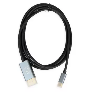Videokaapelisovitin IBOX ITVCDP4K USB Type-C – DisplayPort 1,8 m musta