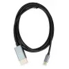 Videokaapelisovitin IBOX ITVCDP4K USB Type-C – DisplayPort 1,8 m musta