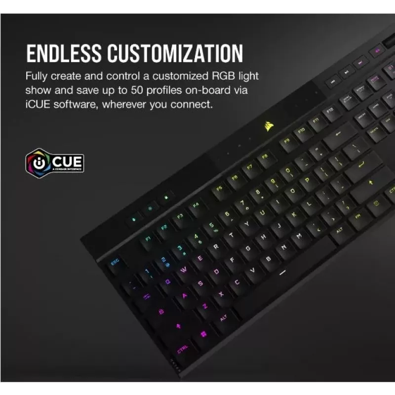 Näppäimistö K100 RGB Air Wireless Ultra Thin Cherry MX