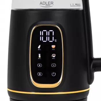 ADLER AD 1305 vedenkeitin musta-kulta
