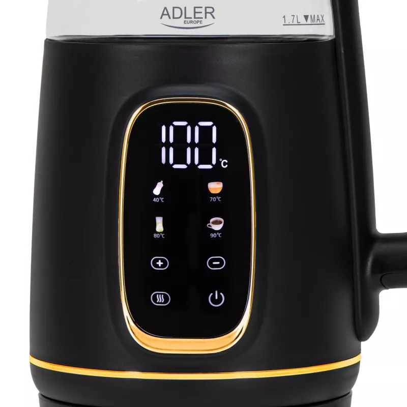ADLER AD 1305 vedenkeitin musta-kulta