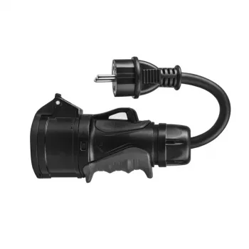Green Cell EVAK01 adapteri, CEE 16 A 400 V 5P Schuko 230 V, punainen