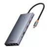 Hub 13in1 Baseus PortalJoy USB-C - HDMI+DP+VGA+C+USB+PD+RJ45+SD/TF+3,5 mm (harmaa)