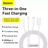 USB-kaapeli Baseus Superior USB 2.0 1,5 m USB A USB C/Micro USB A/Lightning valkoinen