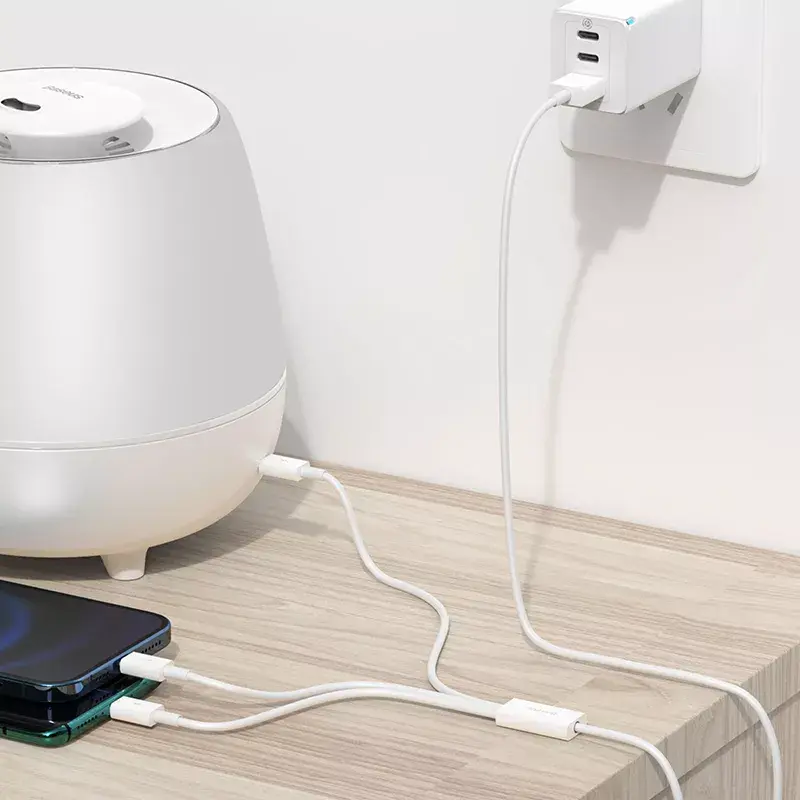 USB-kaapeli Baseus Superior USB 2.0 1,5 m USB A USB C/Micro USB A/Lightning valkoinen