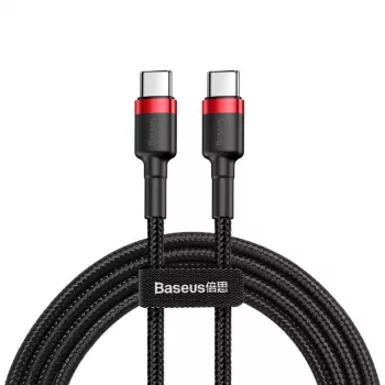 USB-kaapeli Baseus Cafule 2m USB-C musta punainen