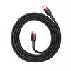 USB-kaapeli Baseus Cafule 2m USB-C musta punainen