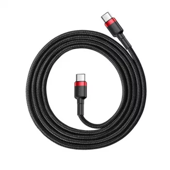 USB-kaapeli Baseus Cafule 2m USB-C musta punainen