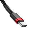 USB-kaapeli Baseus Cafule 2m USB-C musta punainen