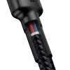 USB-kaapeli Baseus Cafule 2m USB-C musta punainen
