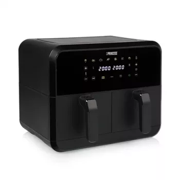 Airfryer Princess 1.182068.01.001 kaksikammioinen kiertoilmakypsennin 8 L 2400 W 220 °C kosketus LED (musta)
