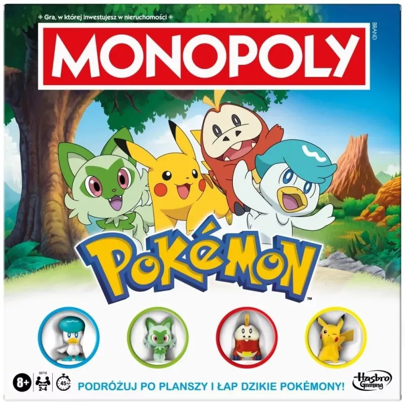 Lautapeli HASBRO Monopoly Pokémon (puolankielinen painos) – perhelautapeli, teemallinen keräilysarja
