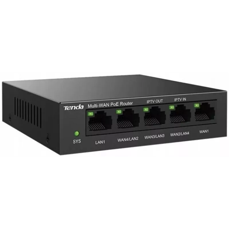 Langallinen reititin Tenda G0-5G-PoE Gigabit Ethernet musta IPSec VPN