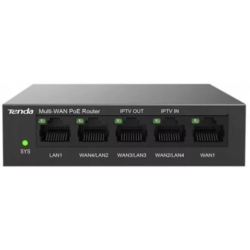 Langallinen reititin Tenda G0-5G-PoE Gigabit Ethernet musta IPSec VPN