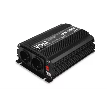 Volt Polska IPS-1000 24/230 V vaihtosuuntaaja modifioidulla siniaallolla, 700 W jatkuva teho / 1000 W huipputeho